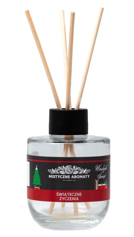 Zapach do pokoju Świąteczne Życzenia z patyczkami - aromaty cytrusowo cynamonowe