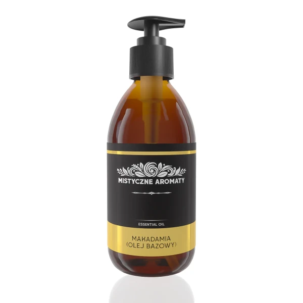 Olej Makadamia - olejek z orzechów makadami Macadamia integrifolia rafinowany bazowy nośnikowy 250 ml z pompką