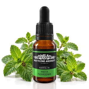 Mięta Pieprzowa - naturalny olejek z mięty pieprzowej - produkt na dopasowanym tle