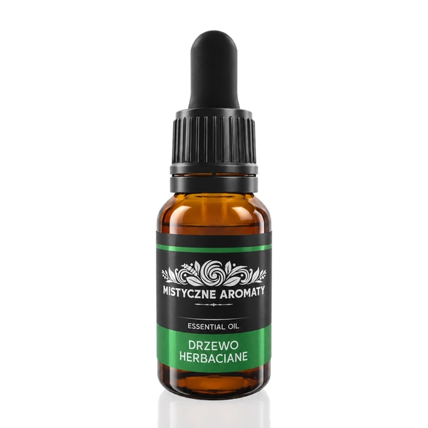 Drzewo Herbaciane - olejek z drzewa herbacianego naturalny - opakowanie produktu na jasnym tle