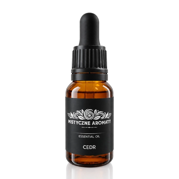 Cedr - naturalny olejek cedrowca - opakowanie produktu na jasnym tle
