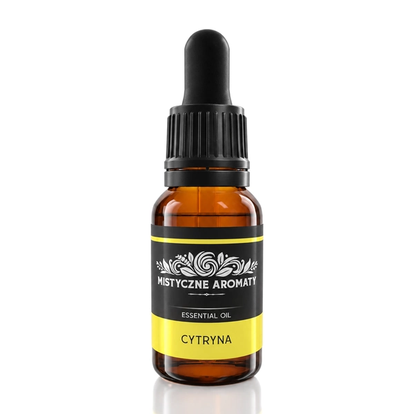 Cytryna - naturalny olejek cytrynowy - opakowanie produktu na jasnym tle