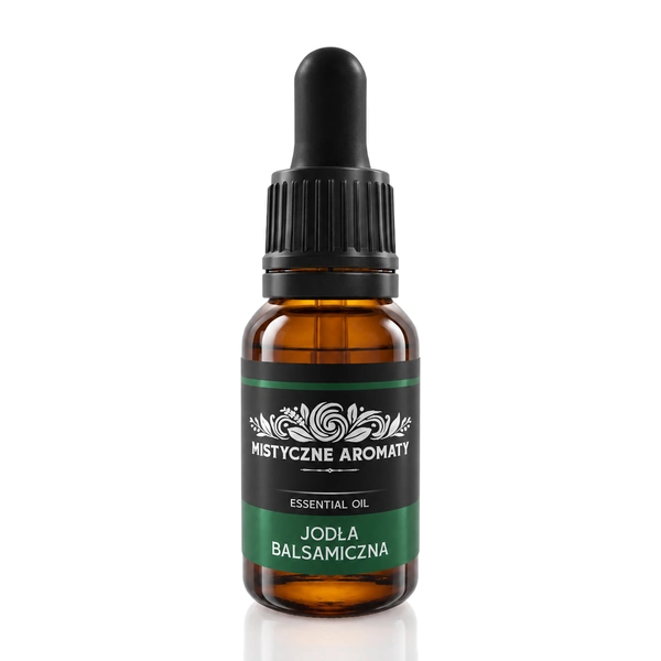 Jodła Balsamiczna - naturalny olejek jodły balsamicznej Abies balsamea - opakowanie produktu na jasnym tle