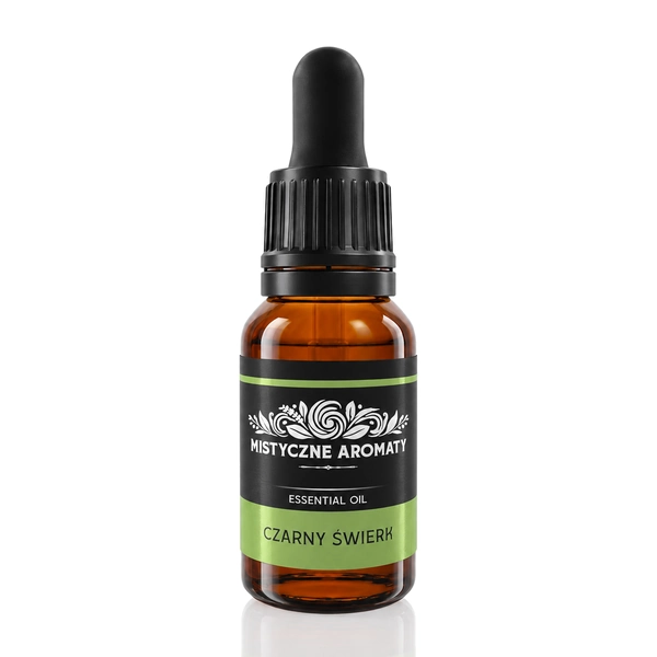 Czarny świerk - naturalny olejek czarnego świerku Picea Mariana - opakowanie produktu na jasnym tle