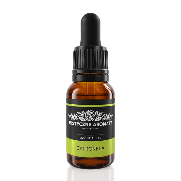 Cytronela - naturalny olejek z cytroneli Cymbopogon winterianus - opakowanie produktu na jasnym tle