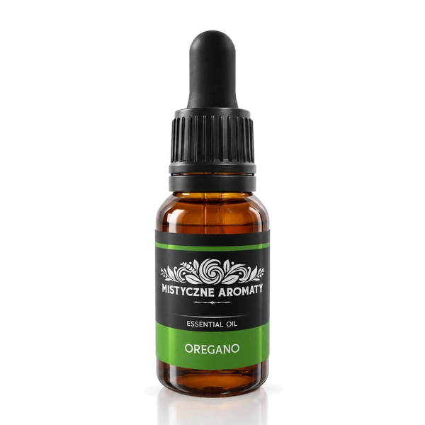 Oregano - naturalny olejek z oregano Origanum vulgare - opakowanie produktu na jasnym tle