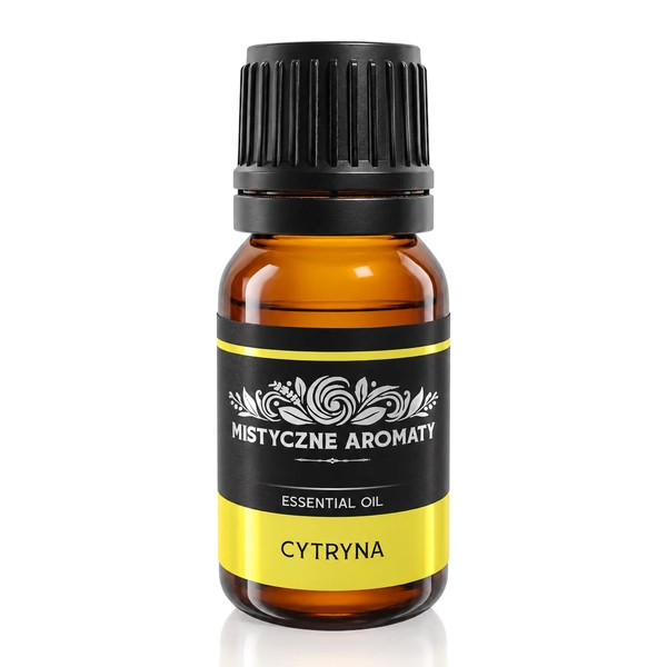 Cytryna - naturalny olejek cytrynowy - opakowanie produktu na jasnym tle