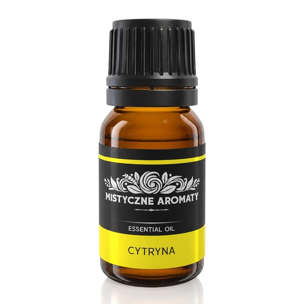 Cytryna - naturalny olejek cytrynowy - opakowanie produktu na jasnym tle