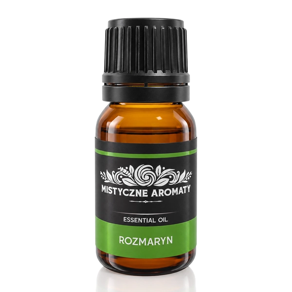 Rozmaryn - naturalny olejek rozmarynowy Rosemary - opakowanie produktu na jasnym tle
