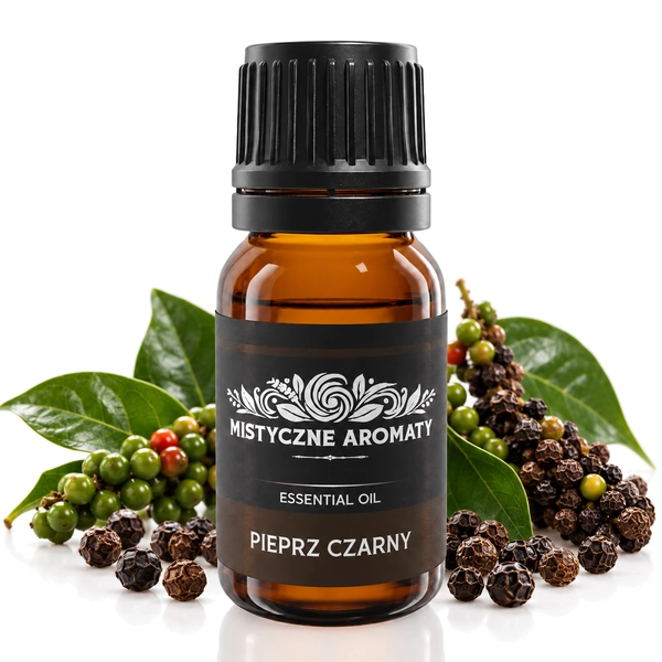 Pieprz czarny - olejek eteryczny Piper nigrum - produkt na dopasowanym tle