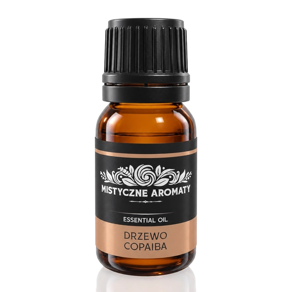 Drzewo Copaiba - naturalny olejek kopaiwa Copaifera reticulata - opakowanie produktu na jasnym tle