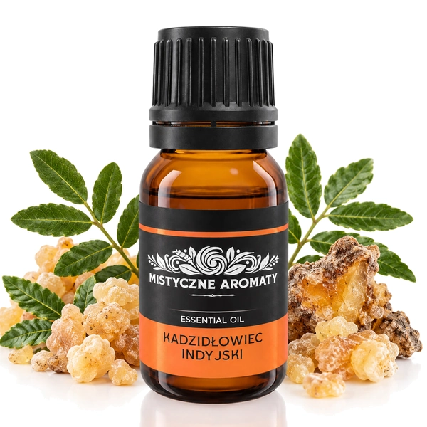 Kadzidłowiec Indyjski - naturalny olejek kadzidlany kadzidłowca Boswellia serrata - produkt na dopasowanym tle