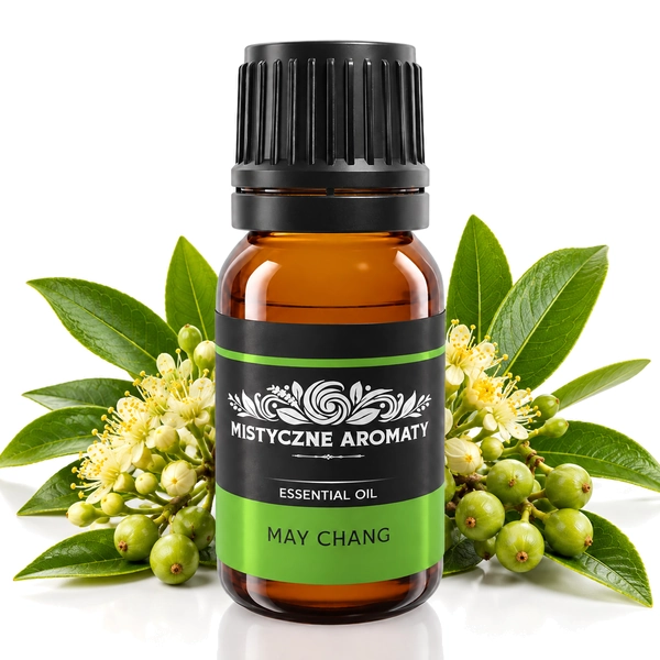 May Chang - naturalny olejek Litsea cubea - produkt na dopasowanym tle