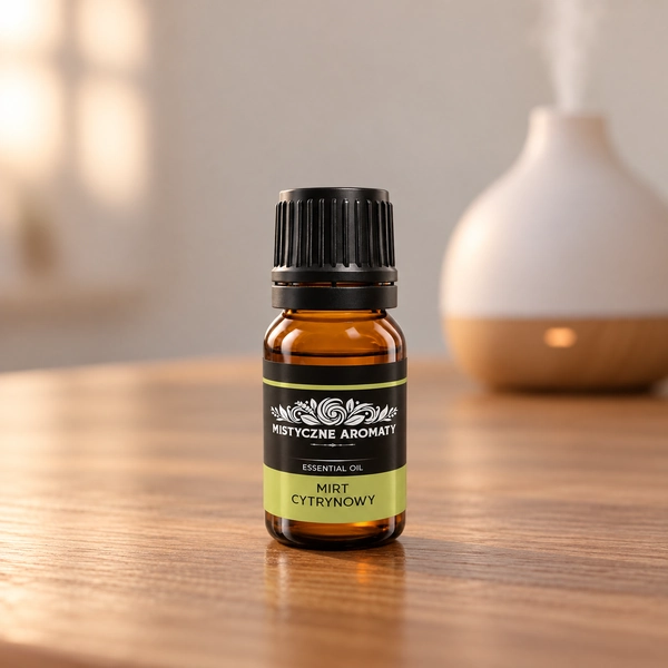 Mirt cytrynowy - naturalny olejek mirtowy z mirtu cytrynowego Backhousia citriodora - produkt w domowej aranżacji