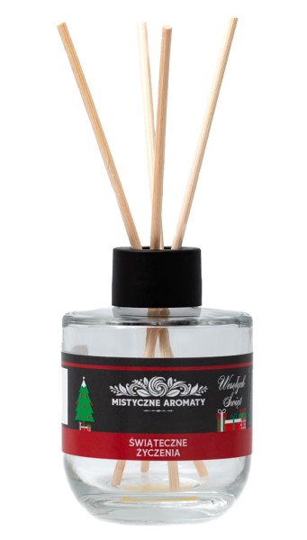 Zapach do pokoju Świąteczne Życzenia z patyczkami - aromaty cytrusowo cynamonowe